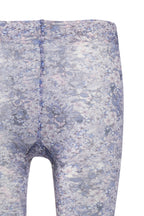 Blue Micro flowers print tights