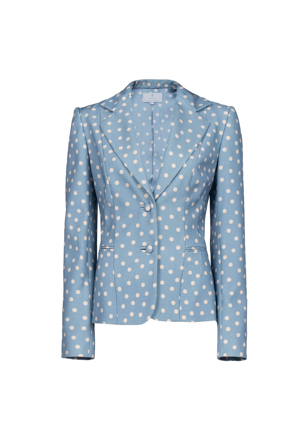 Blazer a pois azzurro chiaro