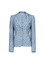Blazer a pois azzurro chiaro