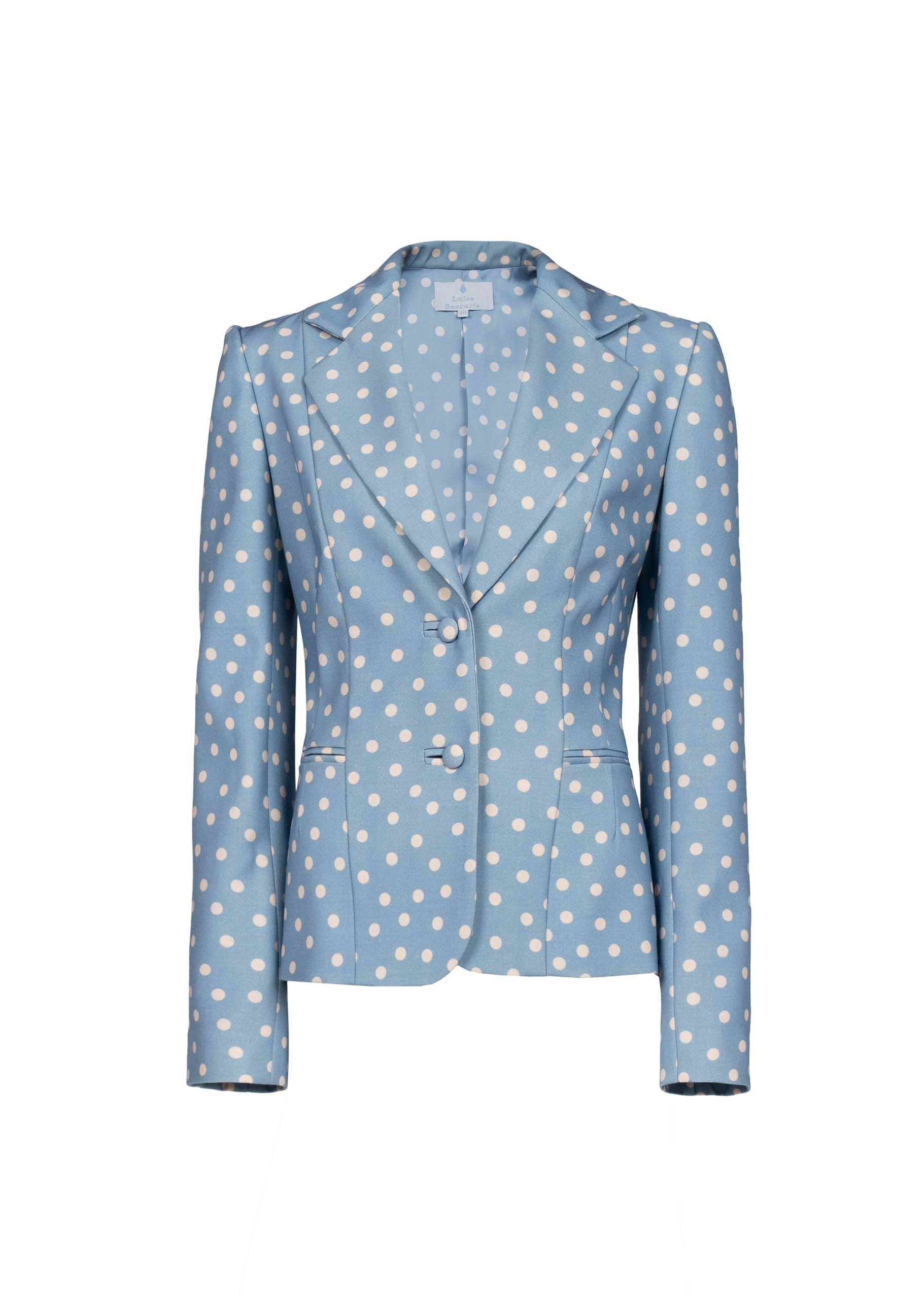 Blazer a pois azzurro chiaro