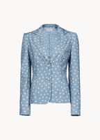Blazer a pois azzurro chiaro