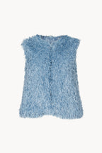 Gilet imbottito con piume