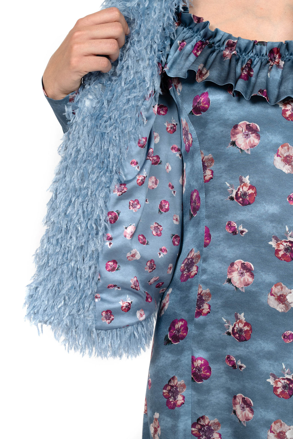 Gilet imbottito con piume