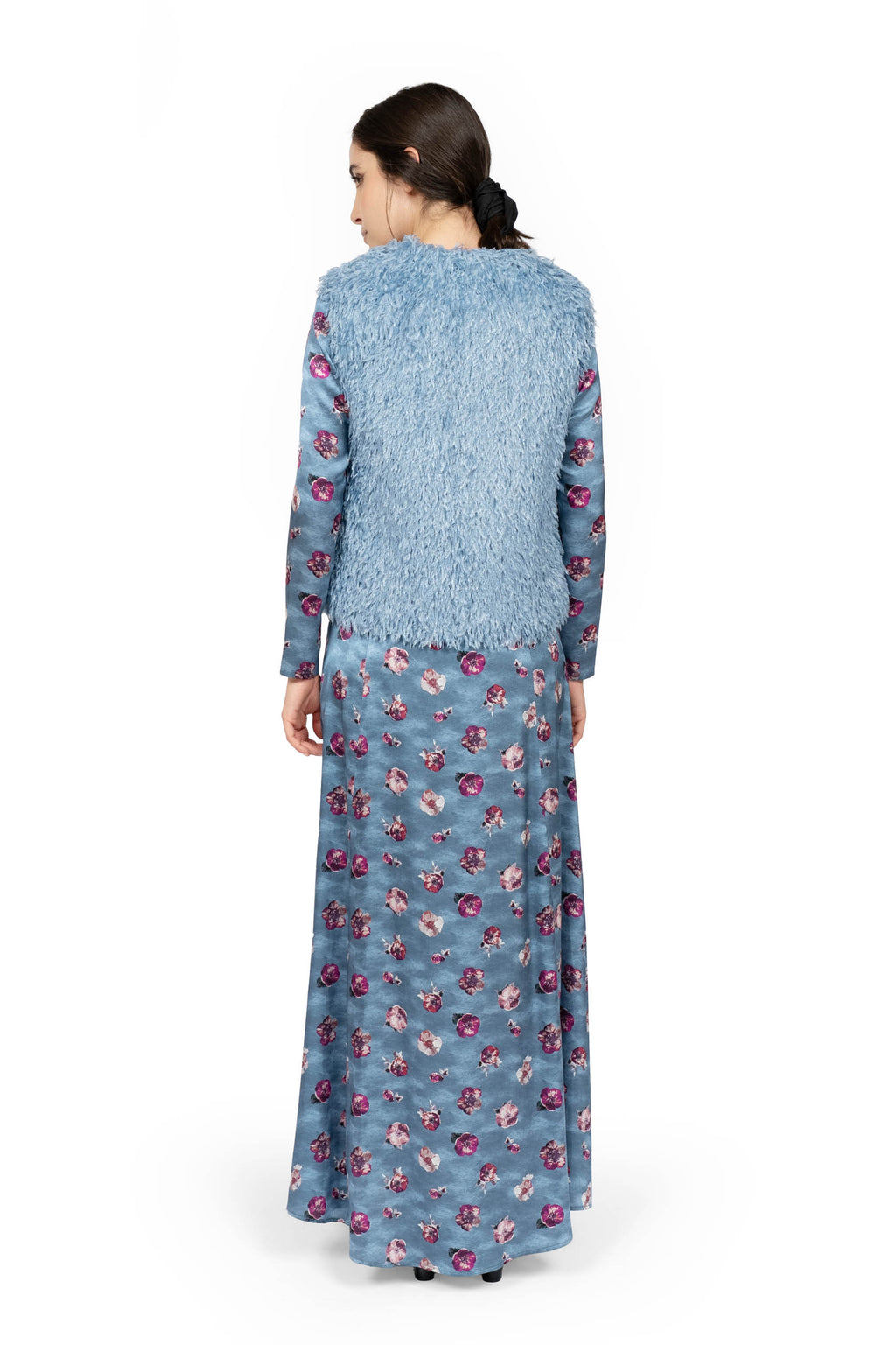 Gilet imbottito con piume