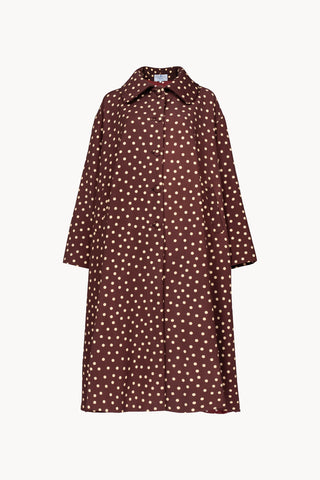 Burgundy Polka Dot Trench Coat