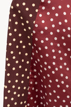 Burgundy Polka Dot Trench Coat