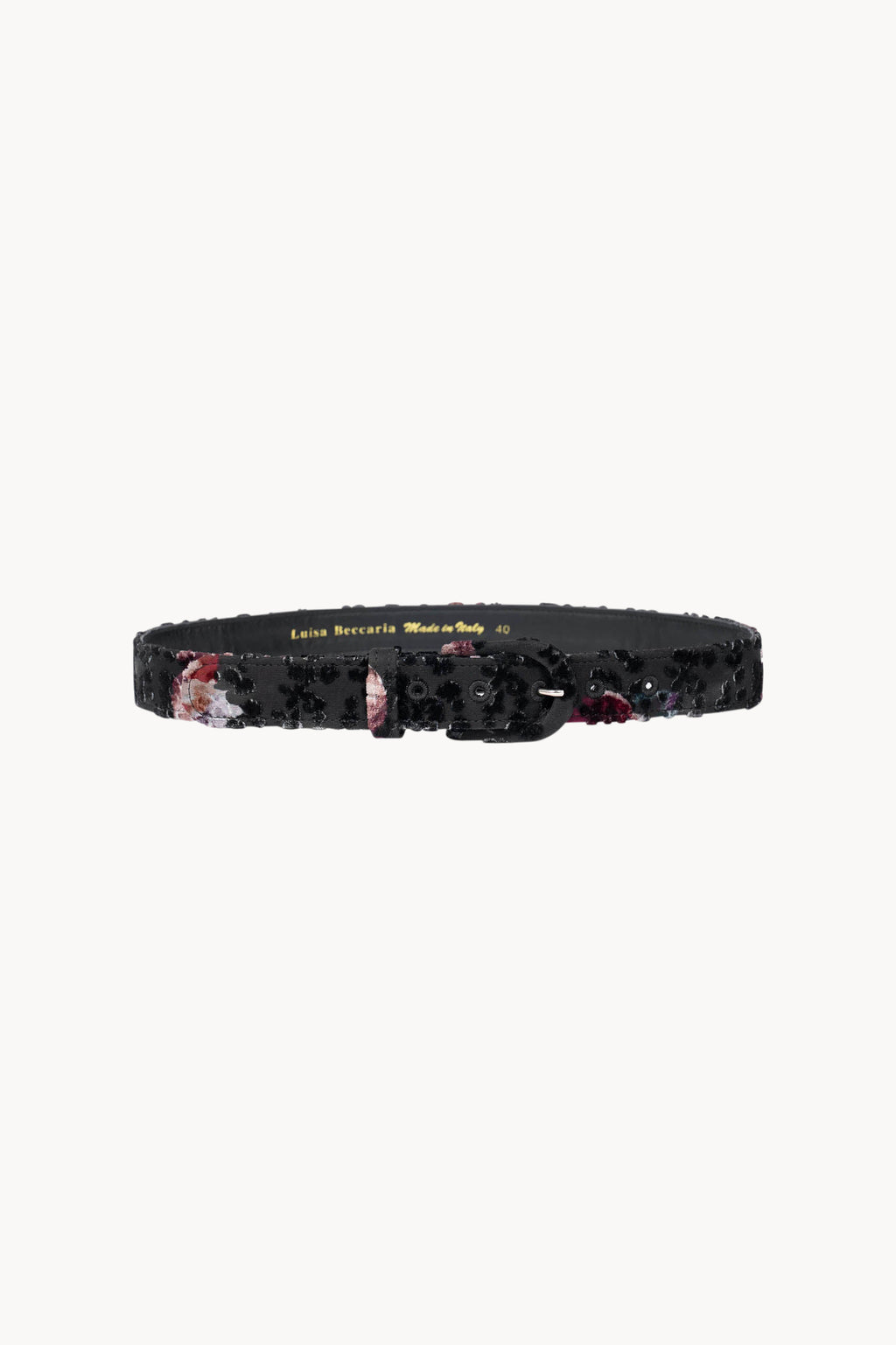 Pansy Flower Black Belt