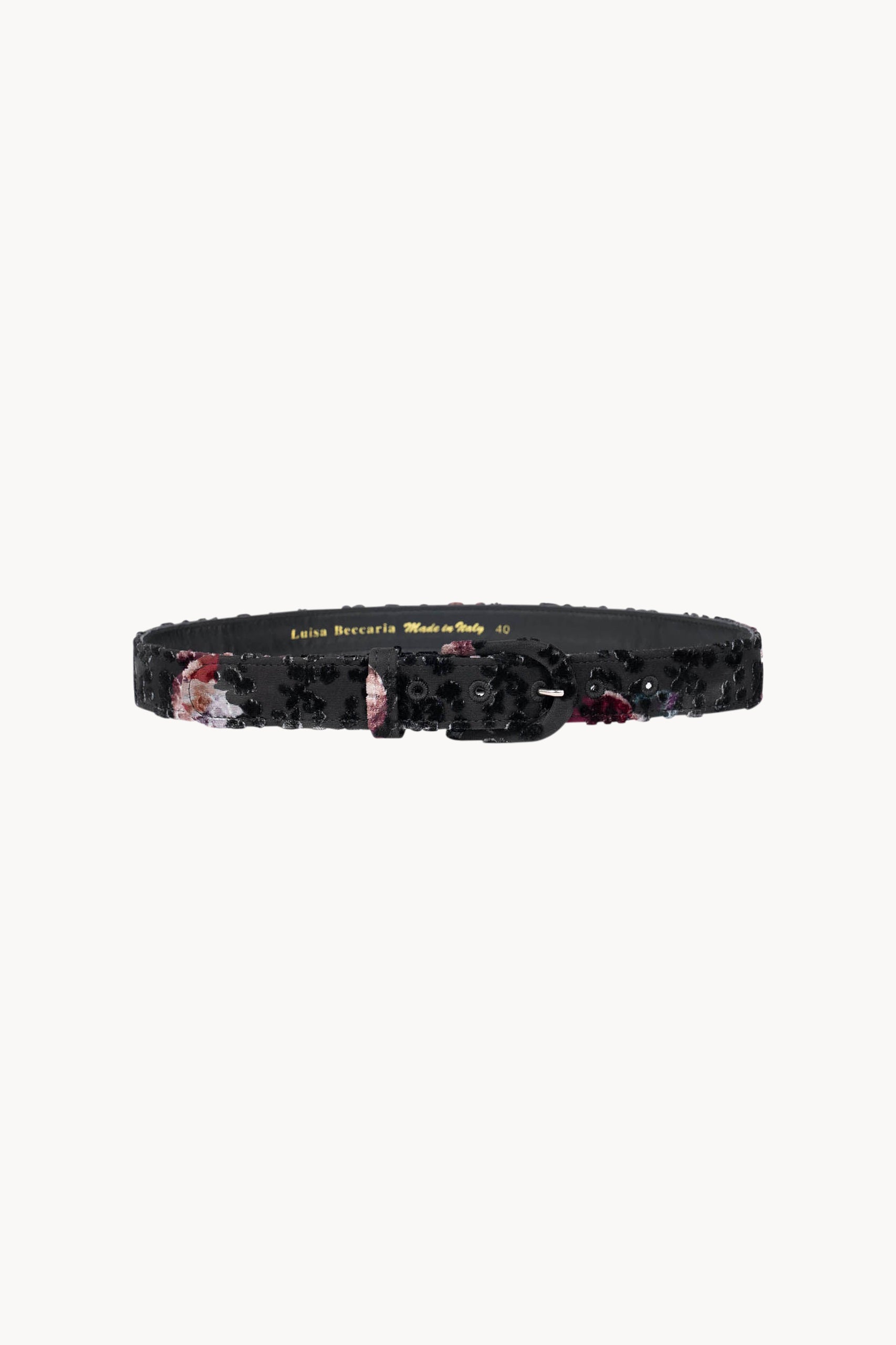 Pansy Flower Black Belt