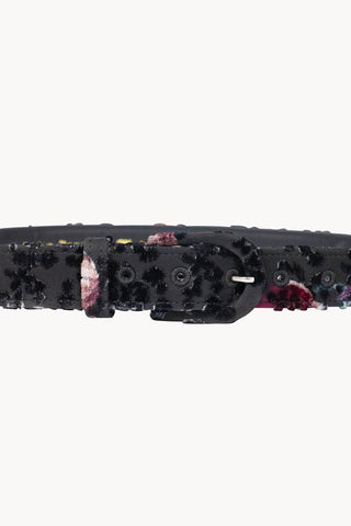 Pansy Flower Black Belt