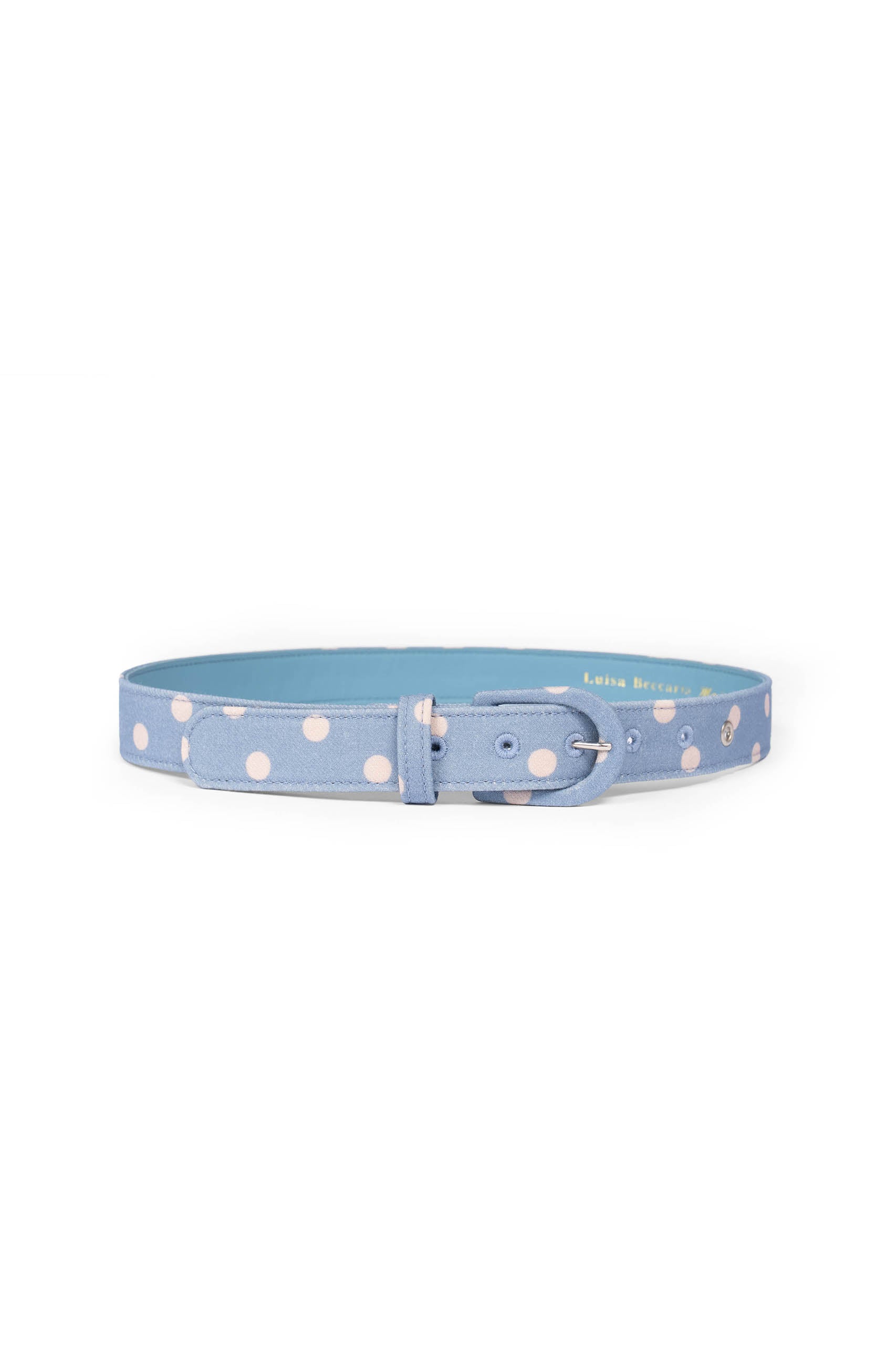 Cintura a pois azzurro chiaro