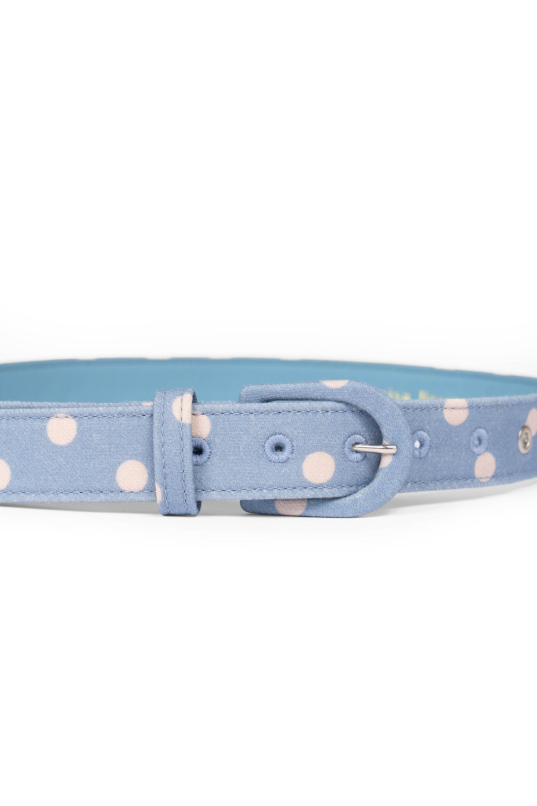 Cintura a pois azzurro chiaro