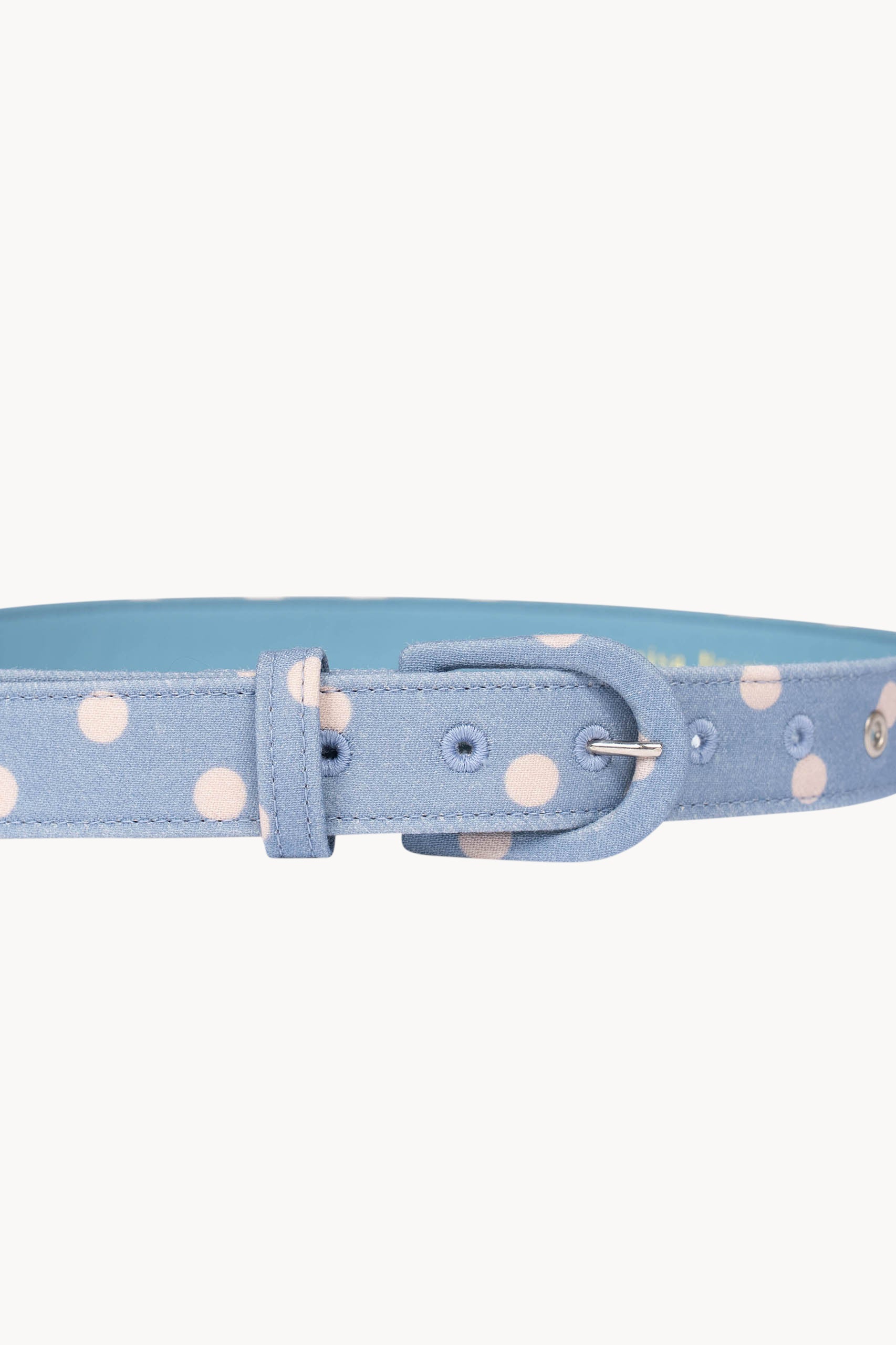 Cintura a pois azzurro chiaro