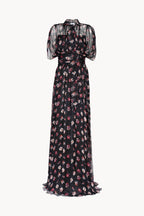 Pansy Flower Maxi Dress