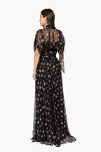 Pansy Flower Maxi Dress