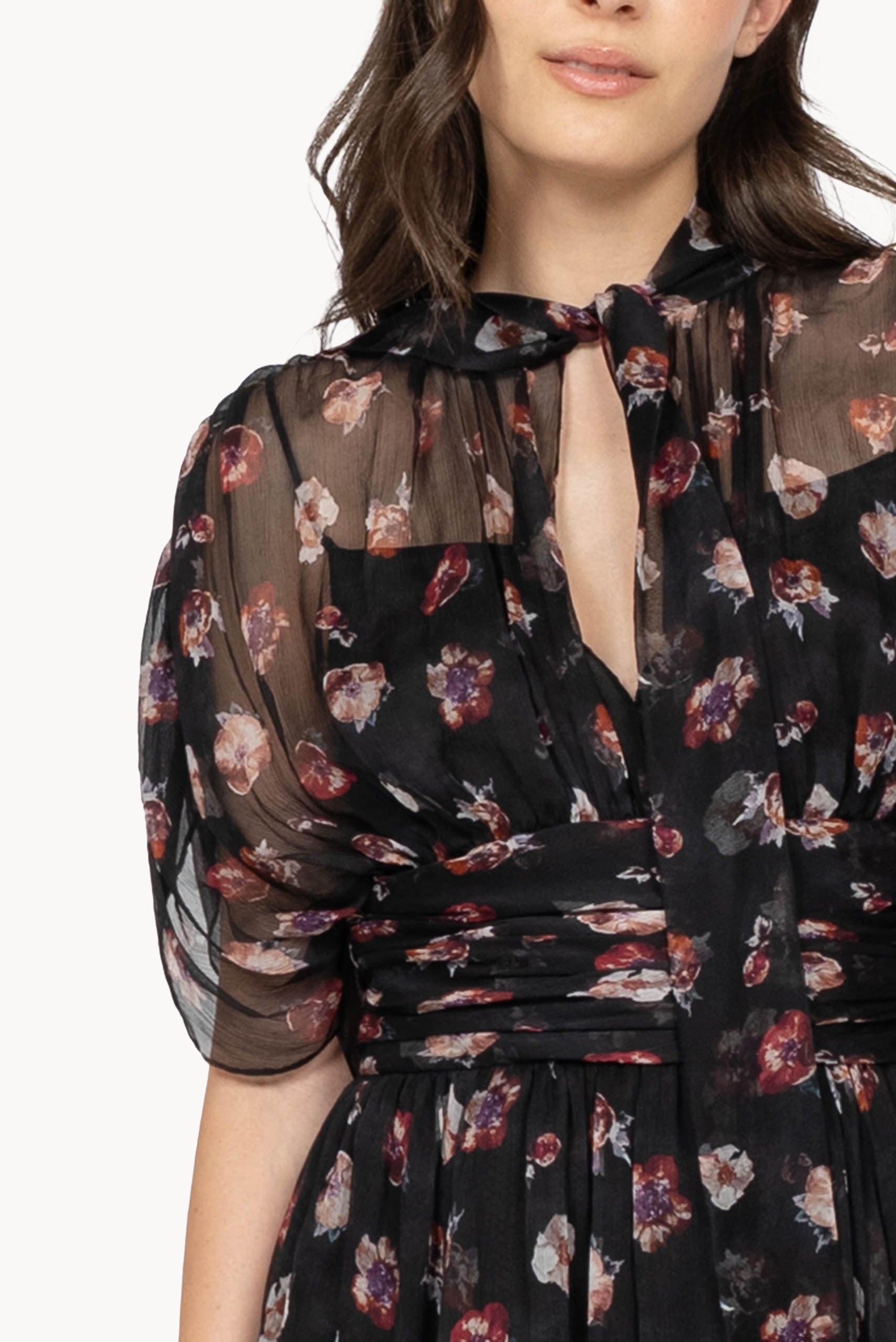 Pansy Flower Maxi Dress