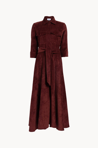 Vestito Camicia in Velluto a Coste