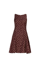 Burgundy Polka Dot Mini Dress