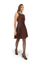 Burgundy Polka Dot Mini Dress