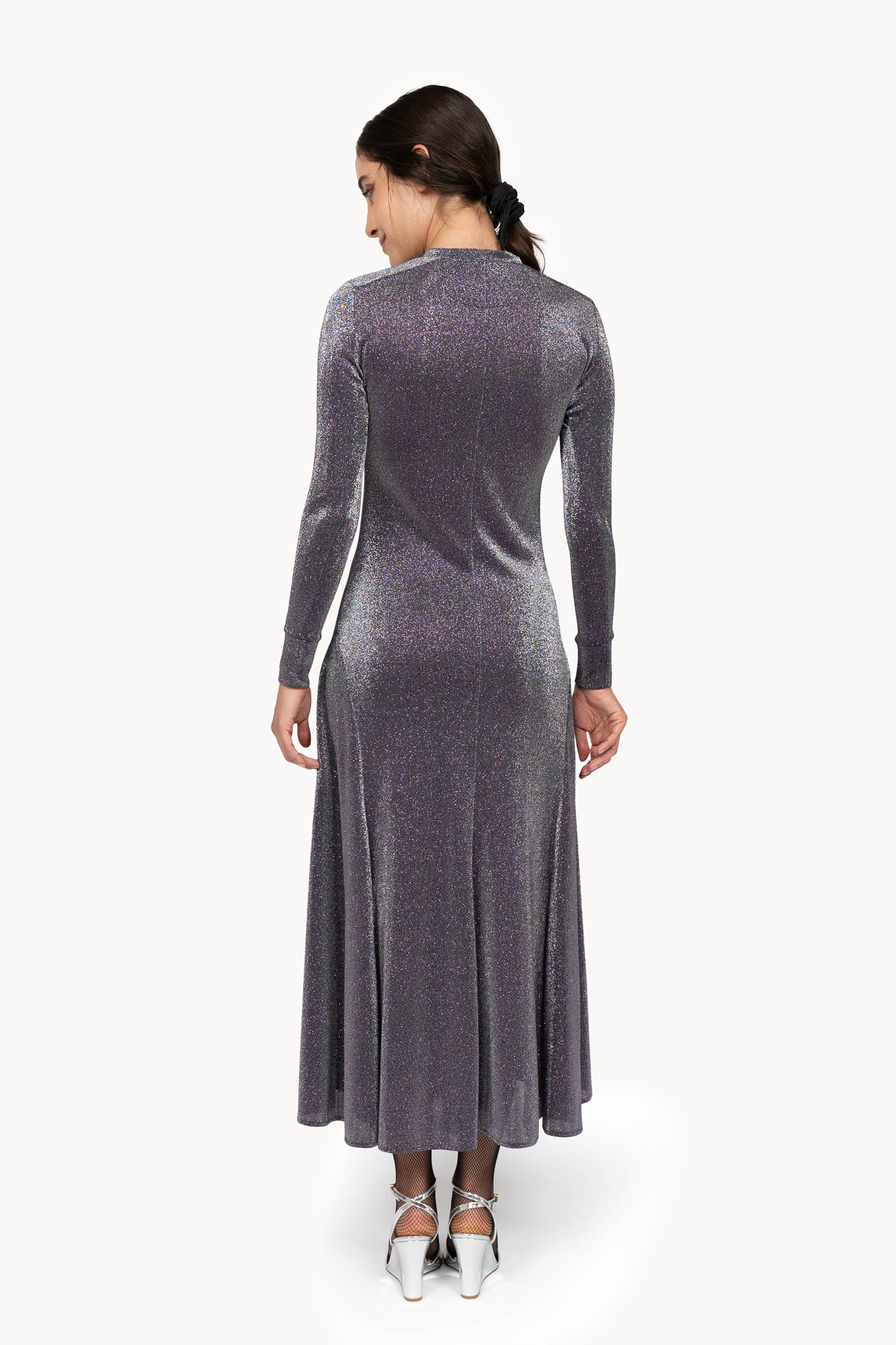 Lurex jersey dress