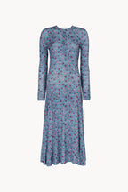 Stretch Jersey Pansy Flower Dress