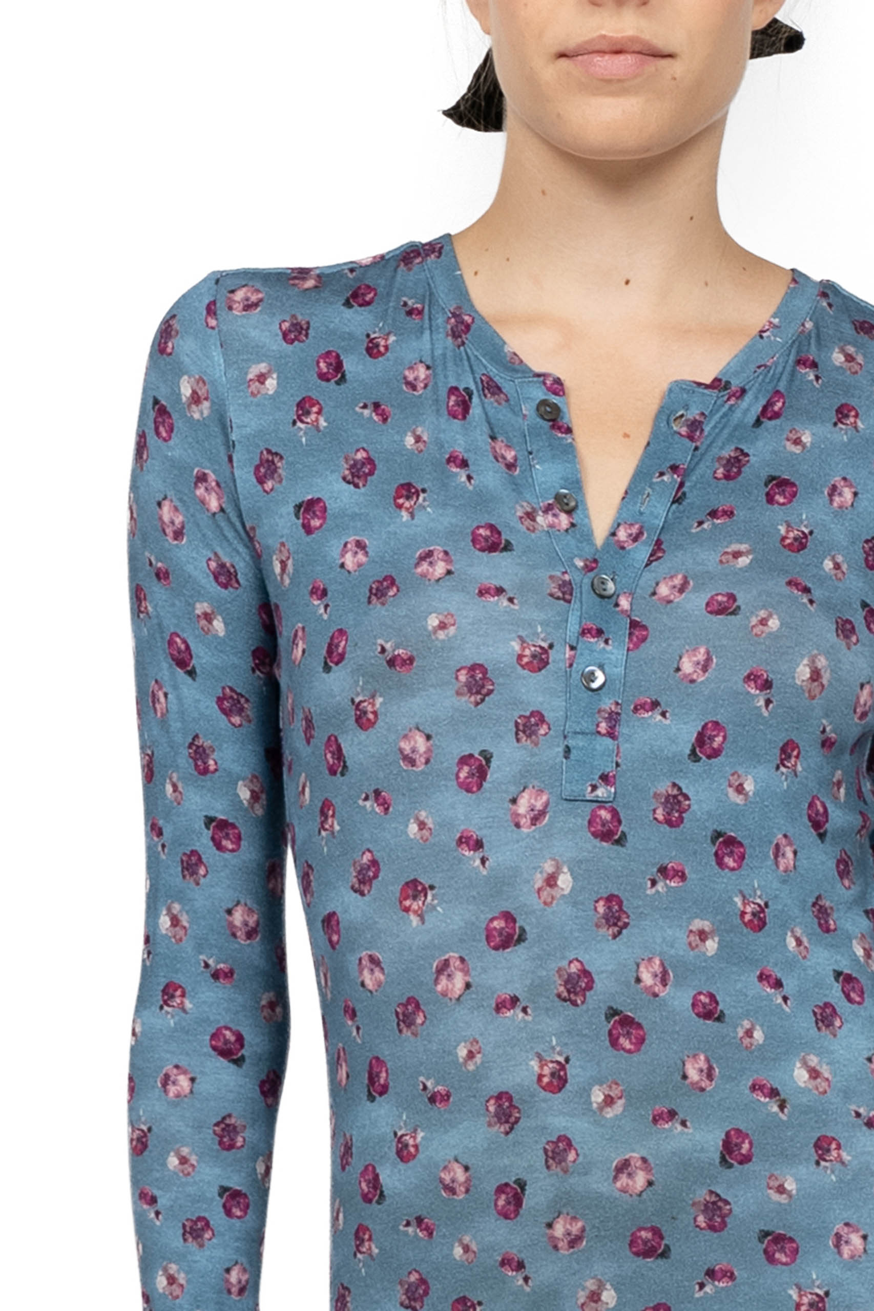 Vestito in Jersey Elasticizzato con Fiore di Viola del Pensiero