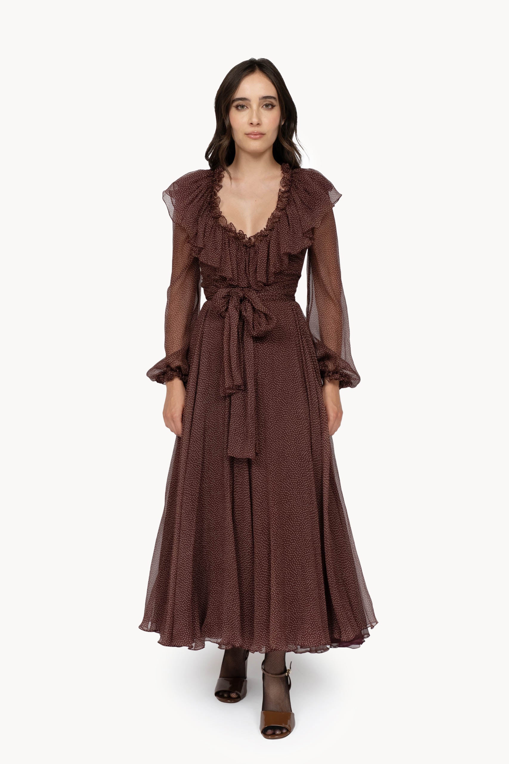 Vestito di Seta a Pois