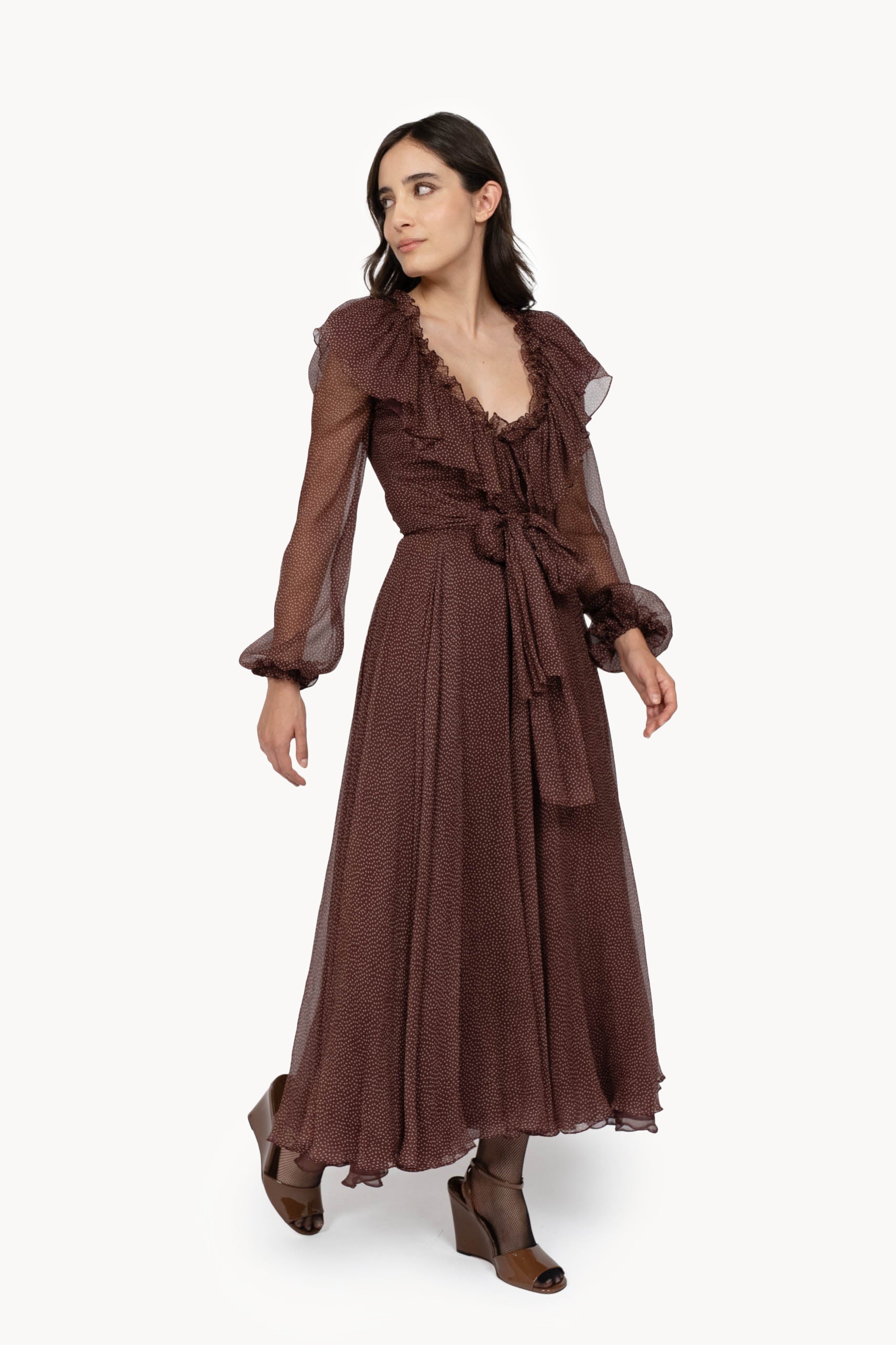 Vestito di Seta a Pois