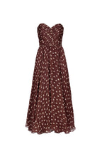 Burgundy Polka Dot Bustier Dress