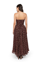 Burgundy Polka Dot Bustier Dress