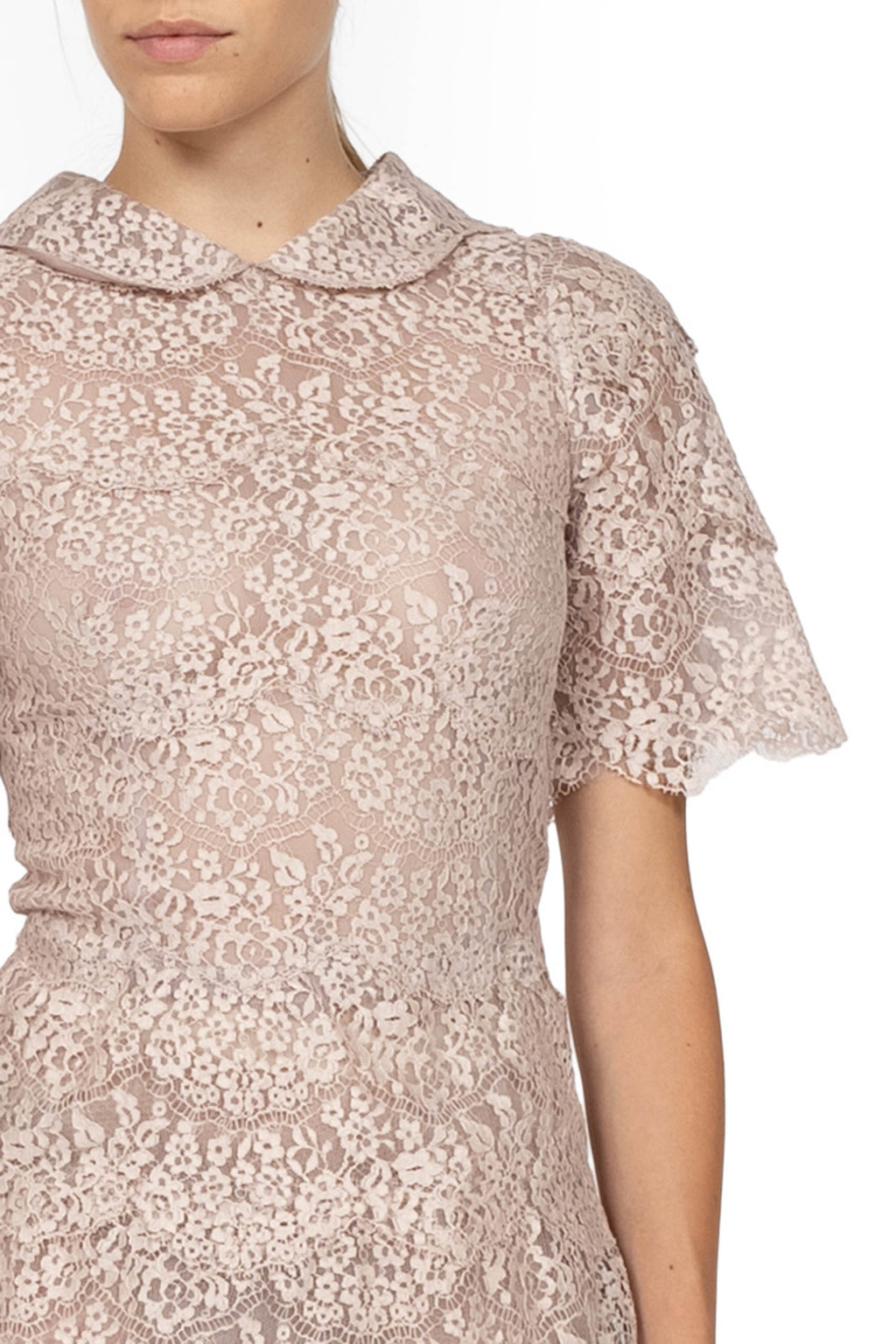 Vestito Dolly Rosa con Pizzo