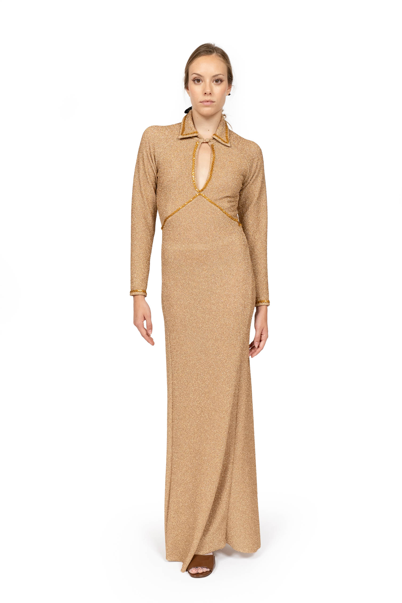Vestito in Lurex Elasticizzato Oro