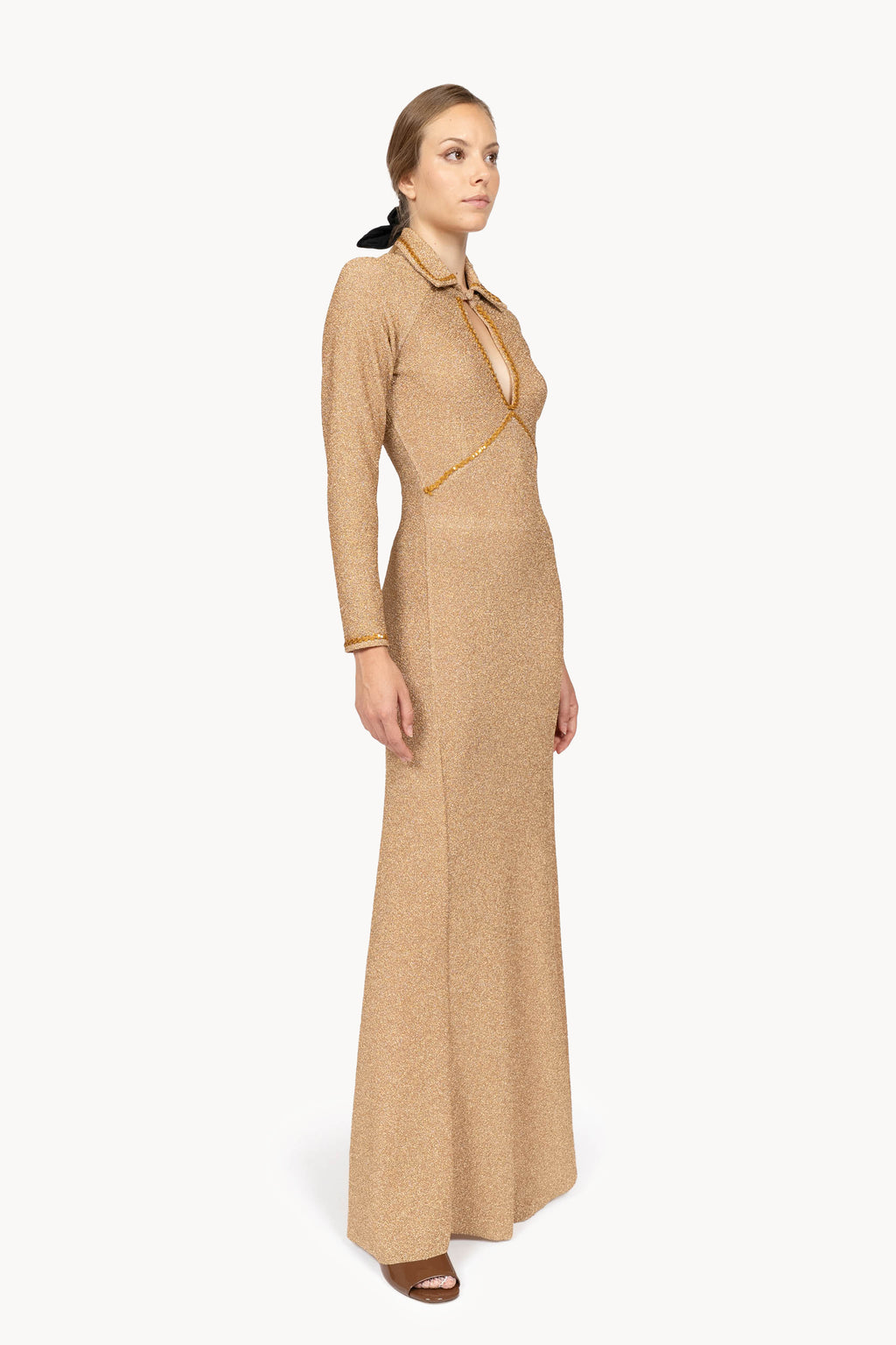 Vestito in Lurex Elasticizzato Oro