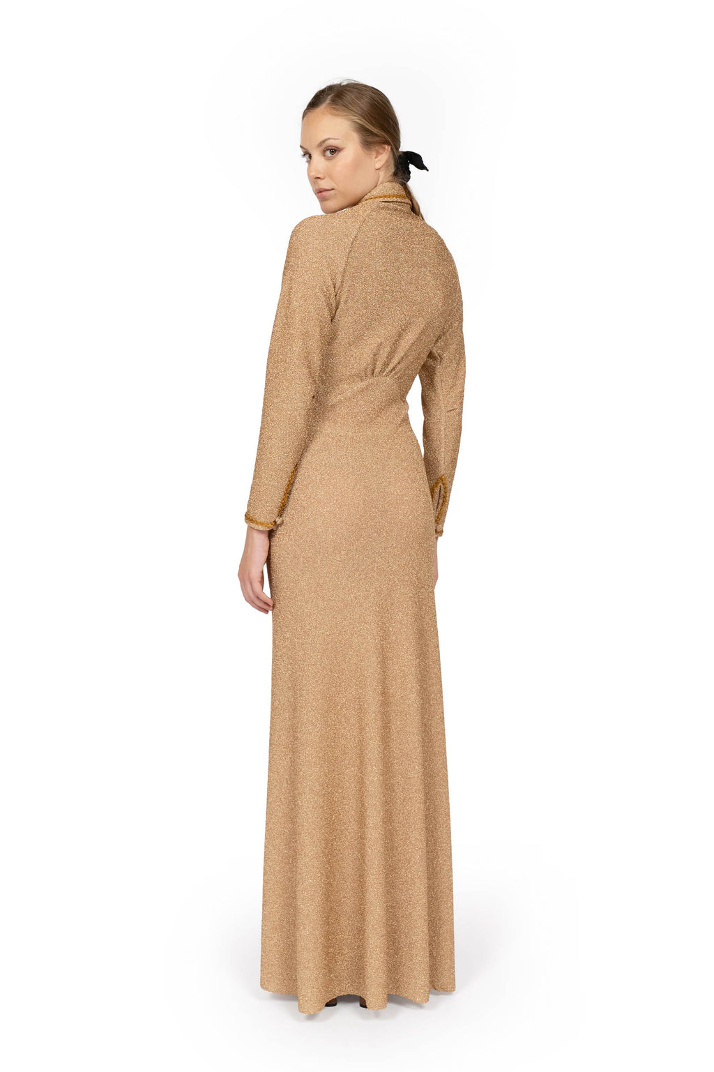 Vestito in Lurex Elasticizzato Oro
