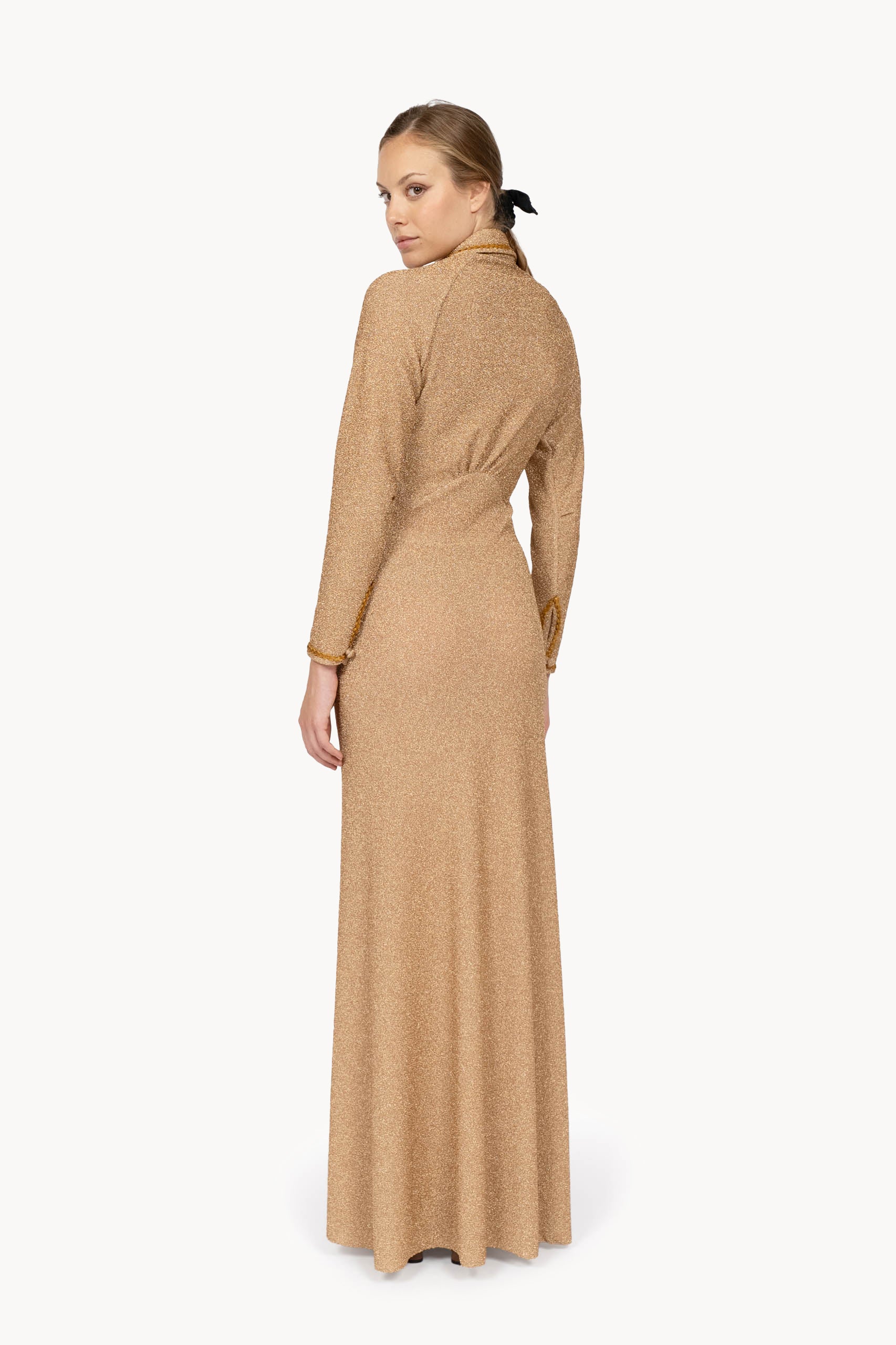 Vestito in Lurex Elasticizzato Oro