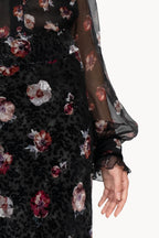Camicia in Chiffon con Fiore di Viola del Pensiero