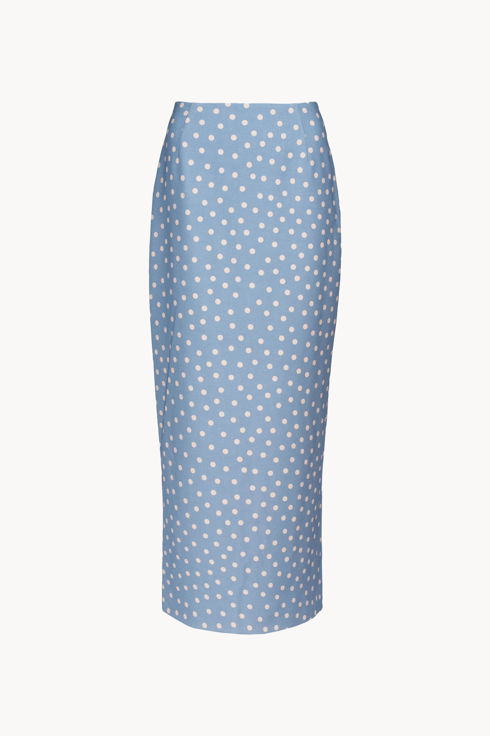 Light Blue Polka Dot Pencil Skirt