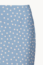 Light Blue Polka Dot Pencil Skirt
