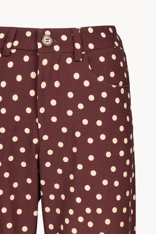 Burgundy Polka Dot Palazzo Pants
