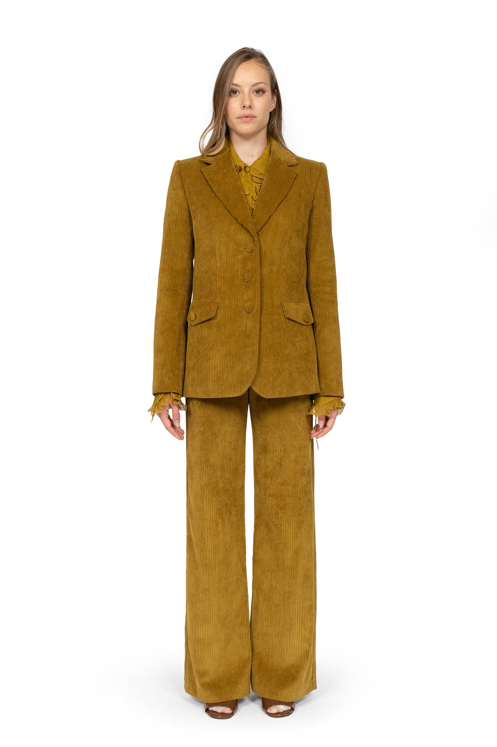 Blazer in velluto a coste