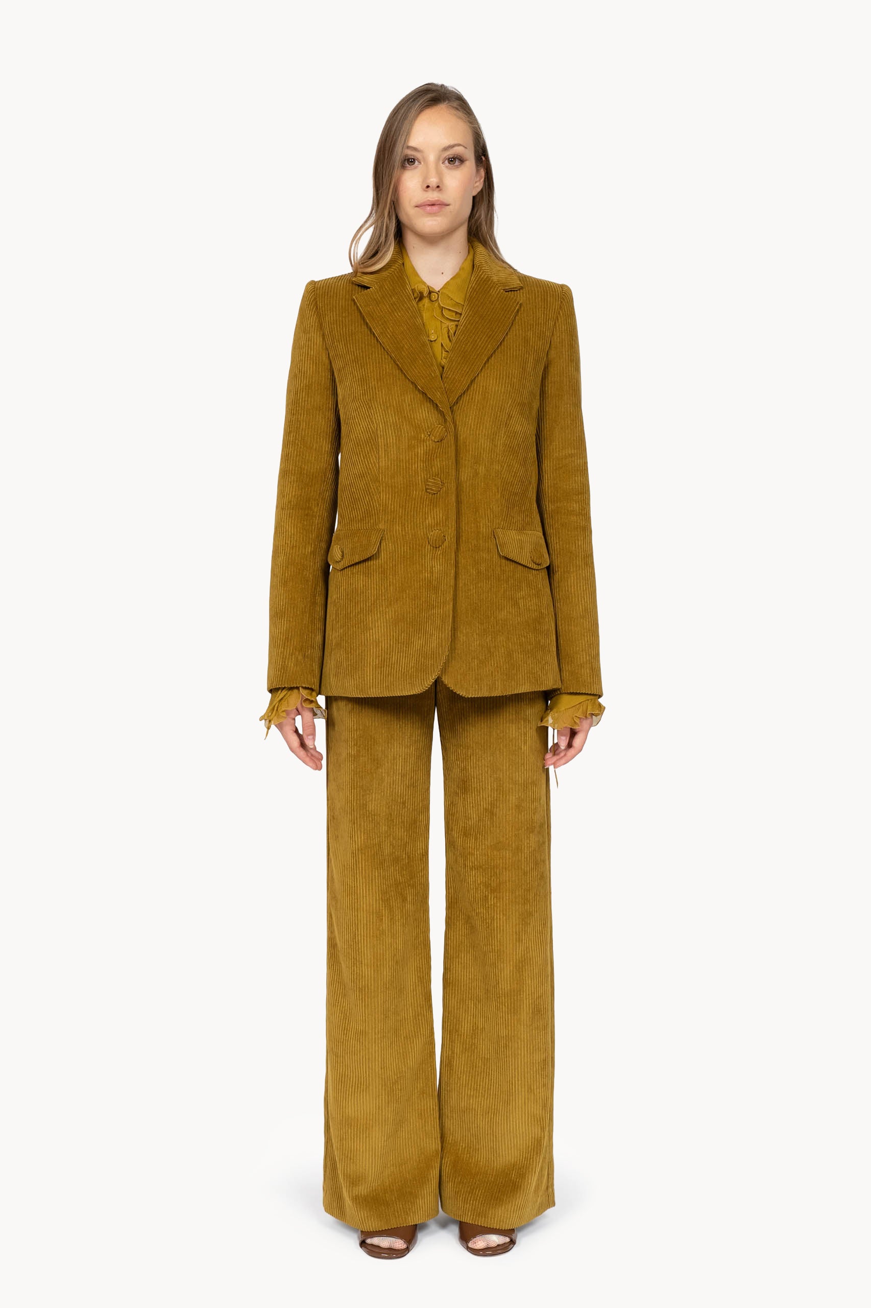 Blazer in velluto a coste