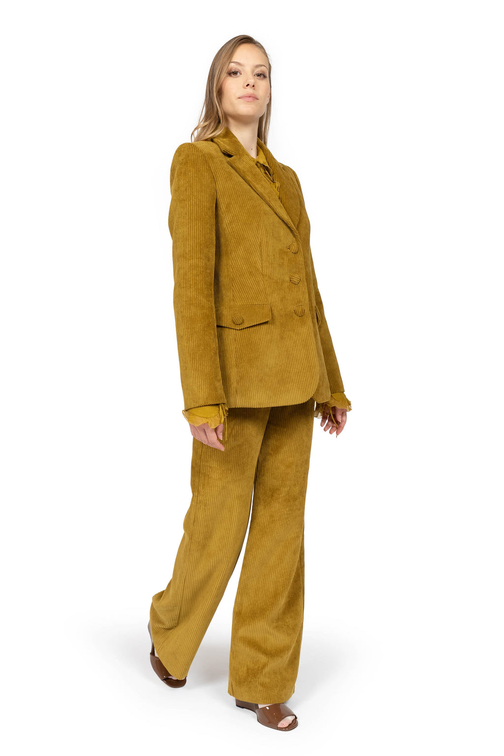 Blazer in velluto a coste