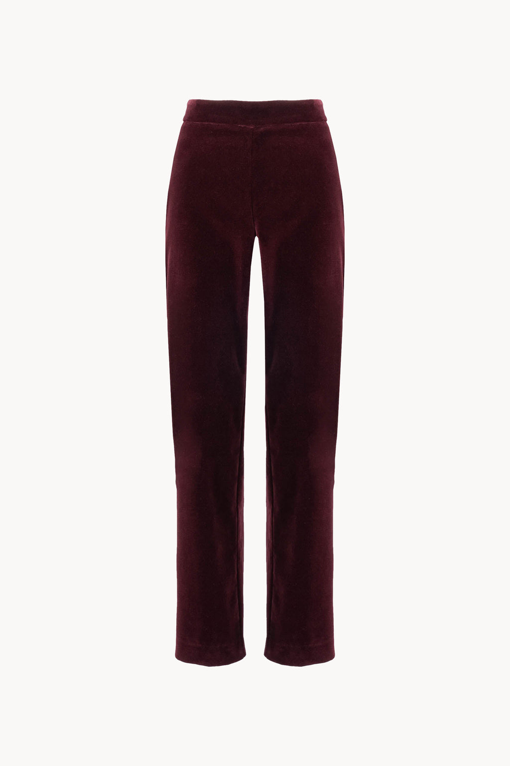Burgundy Velvet Cigarette Pants