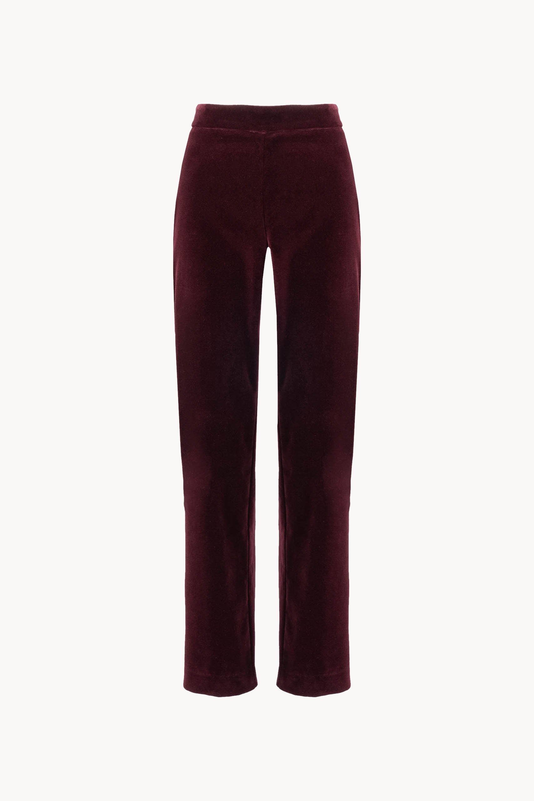 Pantaloni Sigaretta di Velluto Borgogna