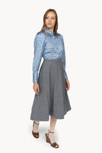 Camicia a pois azzurro chiaro