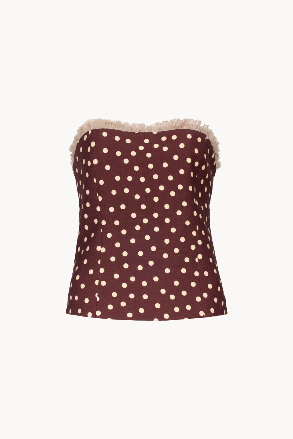 Burgundy Polka Dot Bustier