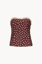Burgundy Polka Dot Bustier