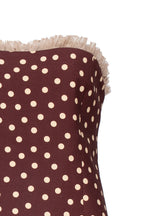 Bustier Borgogna a Pois