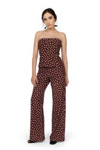 Burgundy Polka Dot Palazzo Pants
