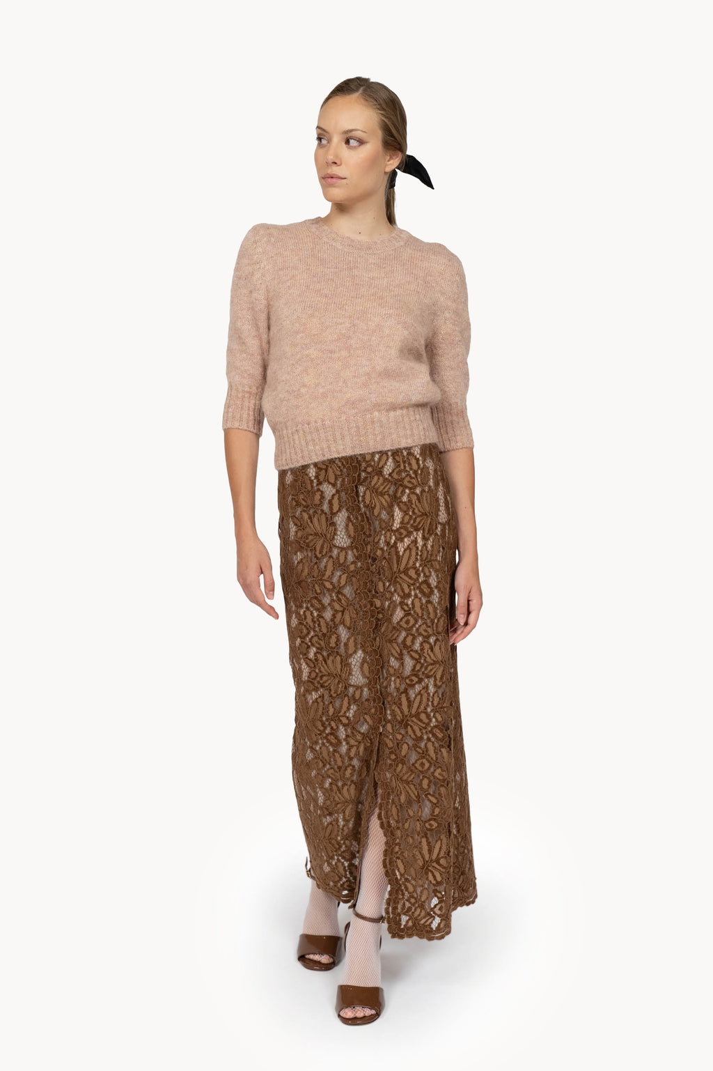 Maglione Rosa a Maglia Fine