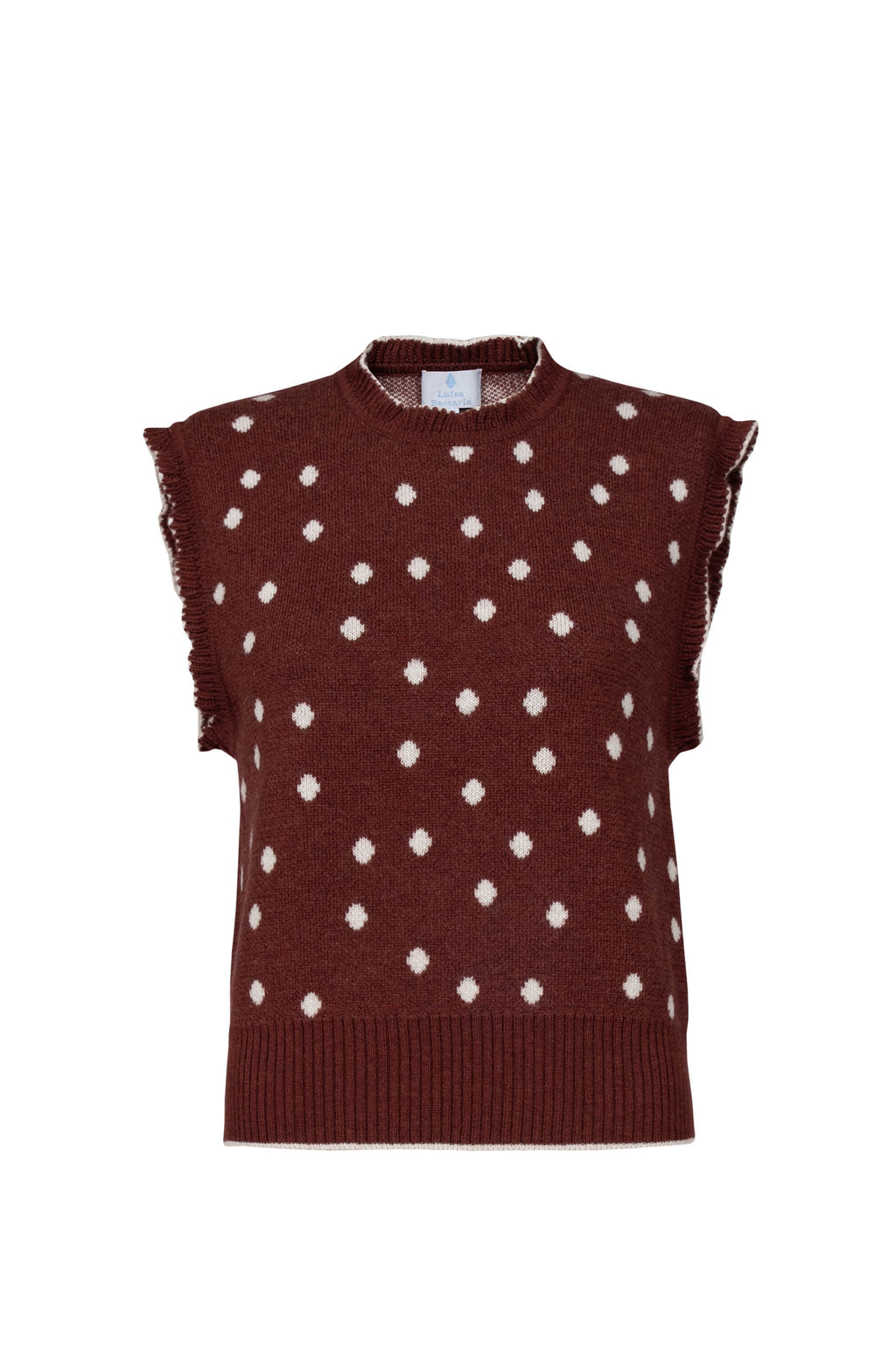 Gilet Borgogna a Pois